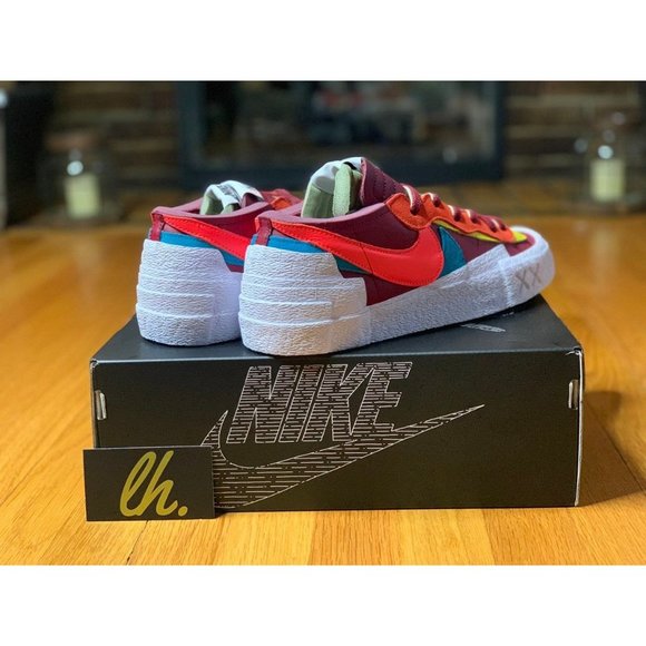Size 10 Nike Blazer Low "Sacai Kaws Red" - Picture 4 of 5